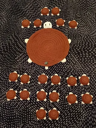 Jogo de Memória Tartarugas Crochê