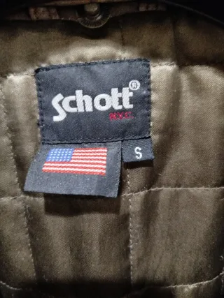 Cazadora Schott Piel Marrón Talla S
