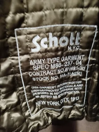 Cazadora Schott Piel Marrón Talla S