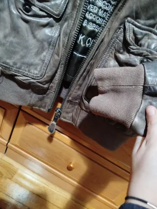 Cazadora Schott Piel Marrón Talla S