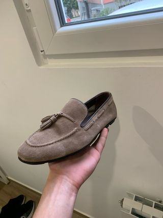 Mocasines de ante con flecos