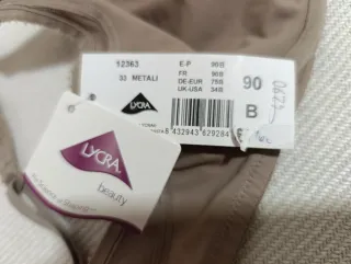 Nuevo Sujetador Gemma aros 90B topo