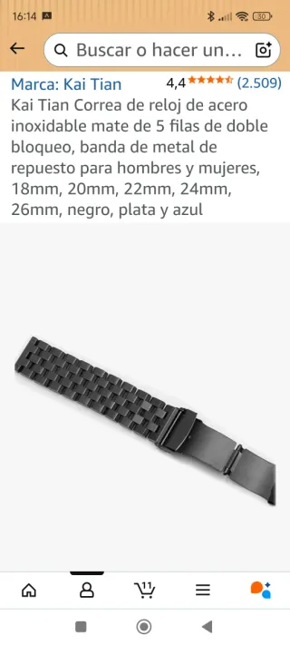 Correa Reloj Acero 26mm