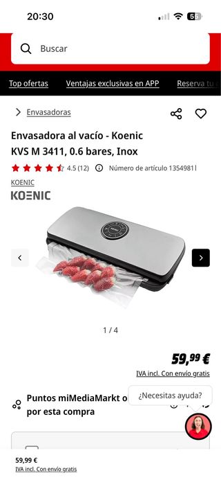 Envasadora al vacío KOENIC