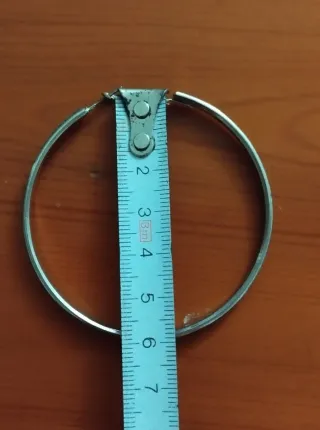 Argollas grandes con banda central decorada