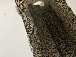 Vestido floral negro y blanco