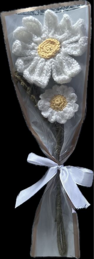 Margaritas Crochet Flores Decorativas