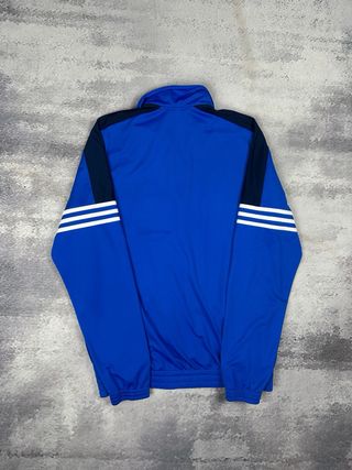 Sudadera Adidas Deportiva Azul Cremallera