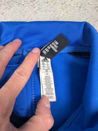 Sudadera Adidas Deportiva Azul Cremallera