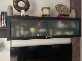 Mueble comedor madera y cristal