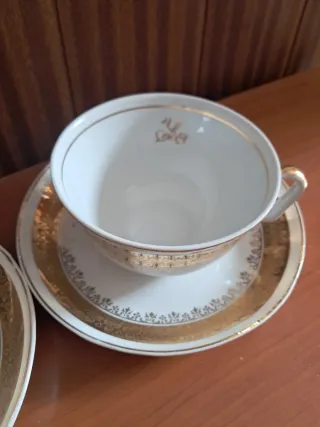 Tazas Tu&Jo Boda Porcelana Dorada