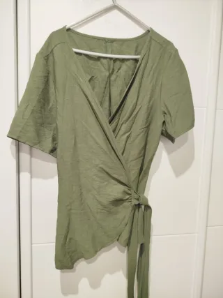 Camisa cruzada verde