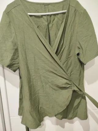 Camisa cruzada verde