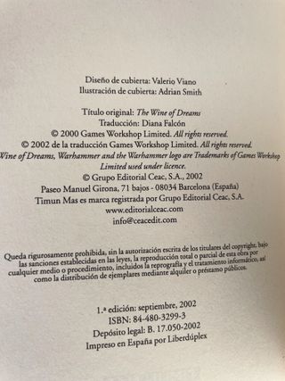 #853 El Vino de los Sueños (Warhammer)
