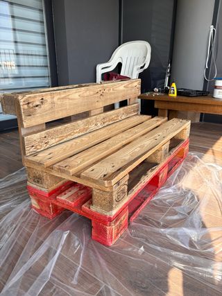 2 sofás de Palets Madera