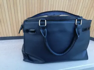 Borsa nera Cortina Polo Style con manici