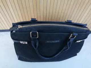 Borsa nera Cortina Polo Style con manici