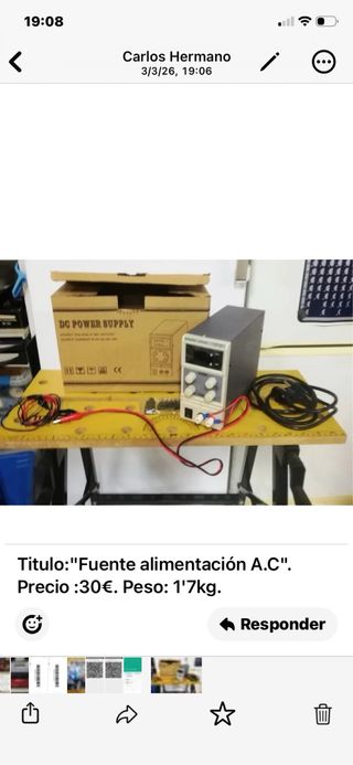 Fuente de alimentación A C