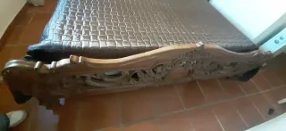 Cama King Size Madera Tallada