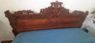 Cama King Size Madera Tallada