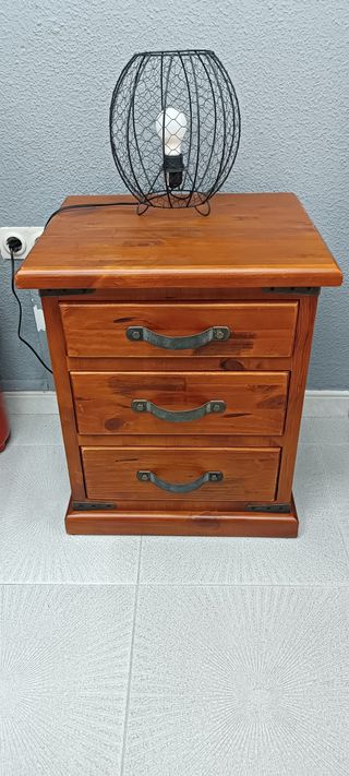 Mesitas de noche madera y metal