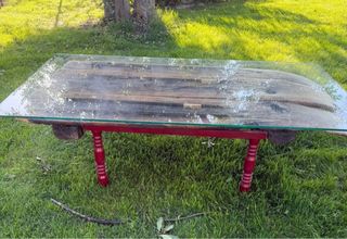 Mesa Trillo Madera con Cristal