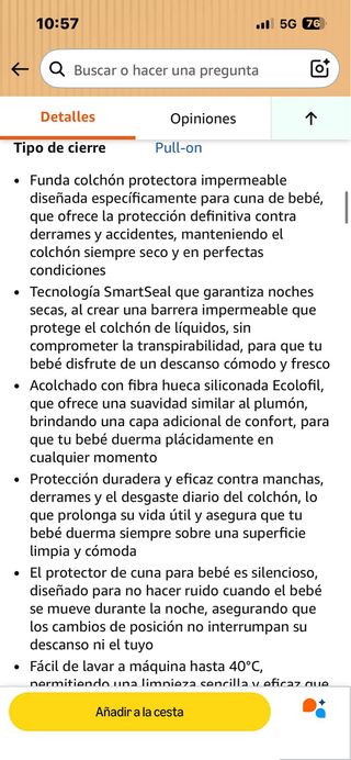 Protector Cuna Pikolin Baby Hipoalergénico.Ref.183