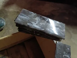 Azulejos Zócalos Mármol Negro y Blanco