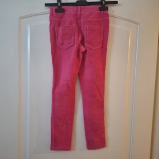 Pantaloni bambina rosa fucsia velluto