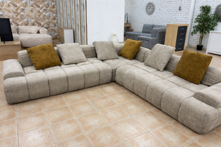 SOFÁ RINCONERA MODULAR BEGE + COJINES NUEVOS