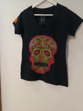 Camiseta Calavera AYGUEY Mujer Talla L