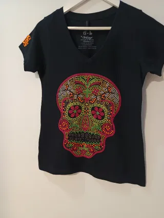 Camiseta Calavera AYGUEY Mujer Talla L