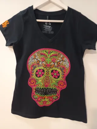 Camiseta Calavera AYGUEY Mujer Talla L