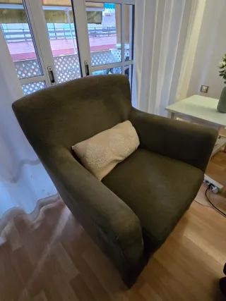 Sillón marrón tela súper confortable