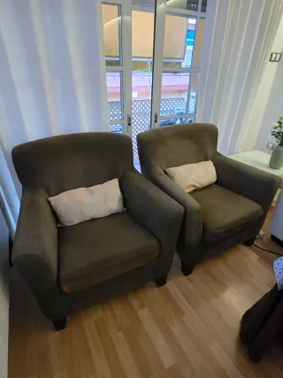 Sillón marrón tela súper confortable