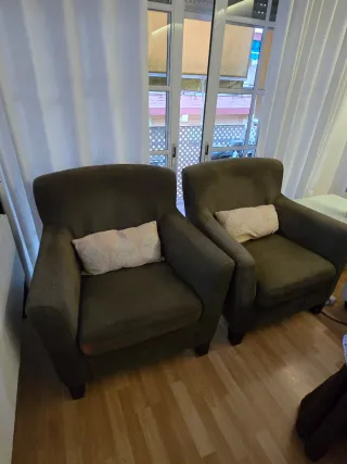 Sillón marrón tela súper confortable