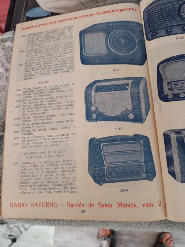 Catálogo Radio Saturno 1953-54