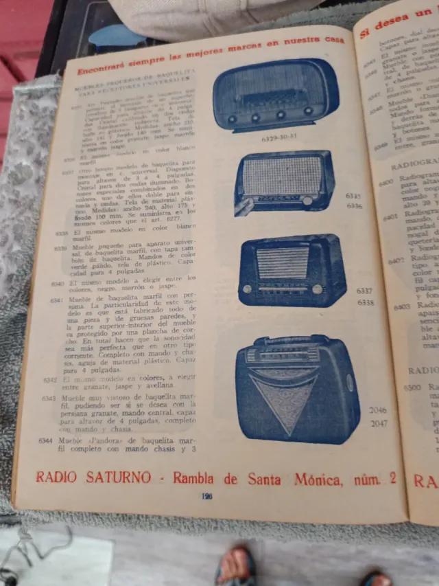 Catálogo Radio Saturno 1953-54