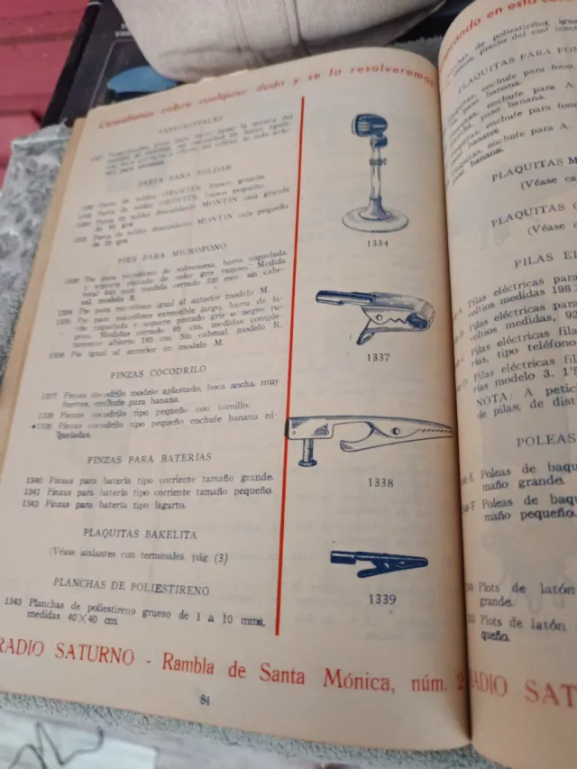 Catálogo Radio Saturno 1953-54