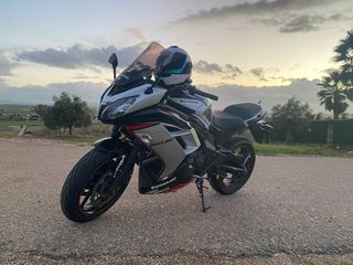 Kawasaki ER-6F Sportbike Negra/Plata