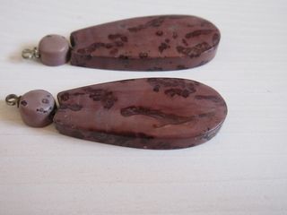 2 pendenti diaspro marrone rosa