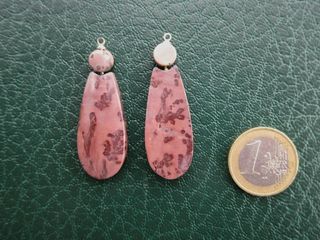 2 pendenti diaspro marrone rosa