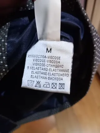 Americana italiana gris con puntos blancos