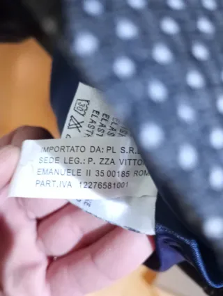 Americana italiana gris con puntos blancos