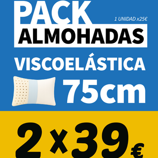Pack 2 Almohadas Viscoelástica 75cm