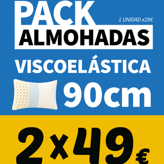 Pack 2 Almohadas Viscoelástica 90cm