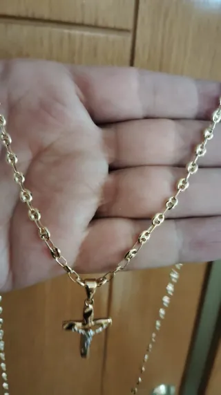 CADENA GRANO CAFE, 18 KILATES.