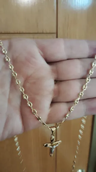 CADENA GRANO CAFE, 18 KILATES.