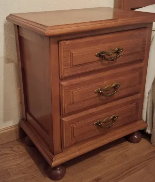 Dormitorio matrimonio madera castaño