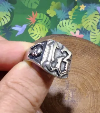 Anillo Acero Calavera número 13